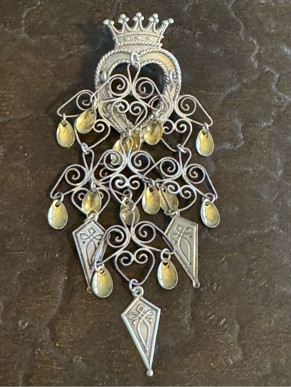 Vintage 830 Silver Aksel Holmsen Wedding Brooch Norway